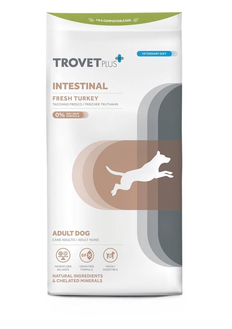Trovet Plus Adult Dog Intestinal Turkey Veterinary Diet 3Kg bag – specialized diet for dogs with digestive health needs
