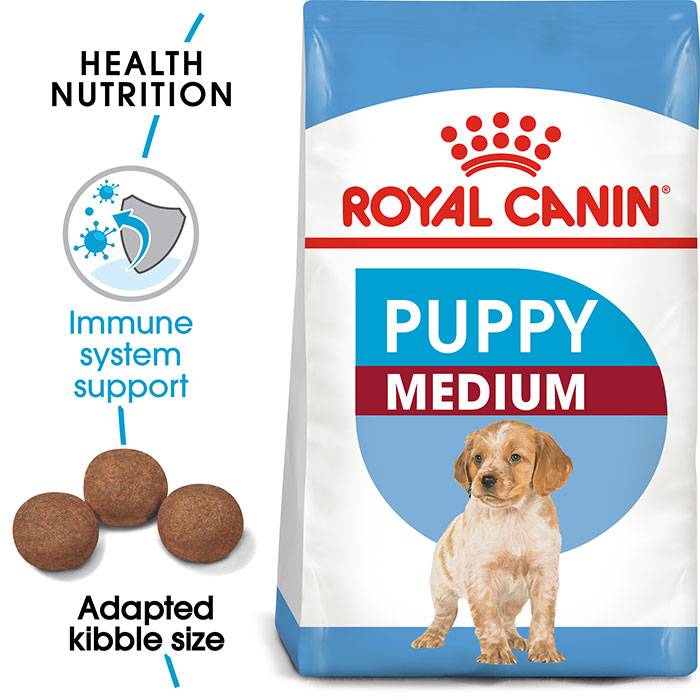 Royal Canin Medium Puppy Dry Dog Food 1Kg bag – nutritious formula for healthy growth and digestion in medium breed puppies